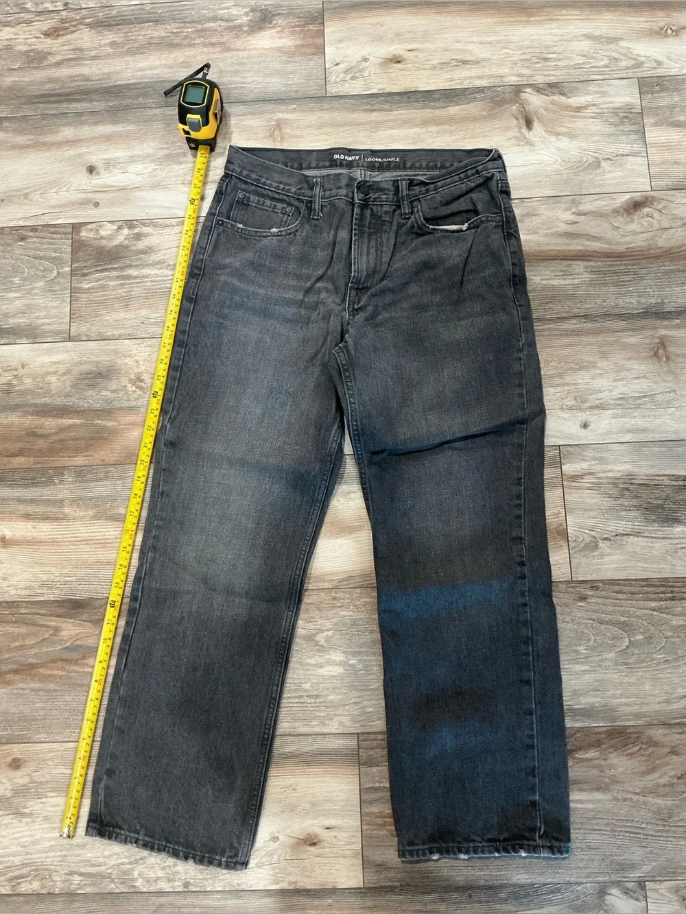 Old Navy Men's Washed Black Straight Jeans 33x30